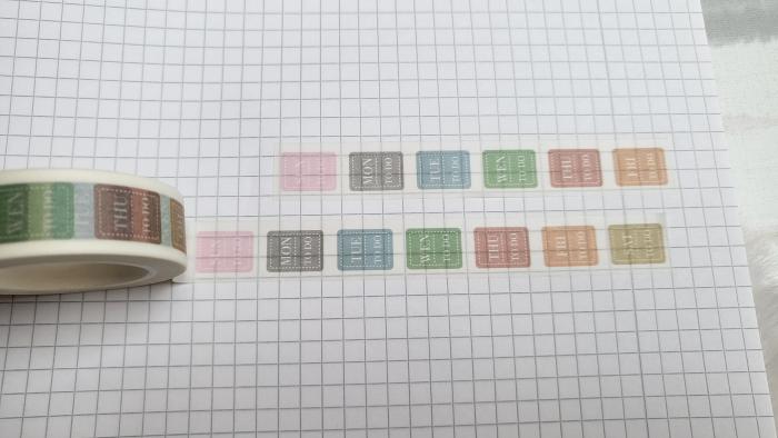 Washi Tape Wochentage